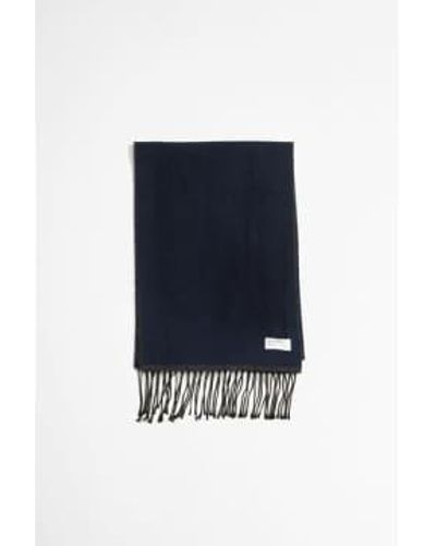 Universal Works Double Sided Scarf /charcoal - Blue