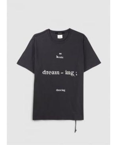Ksubi Camiseta dreaming kash ss descolorida en negro hombre