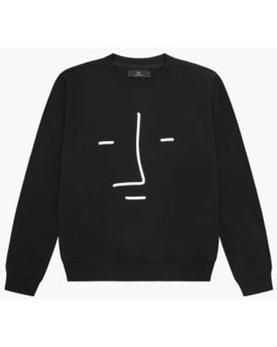AV London And White Profile Sweatshirt - Black