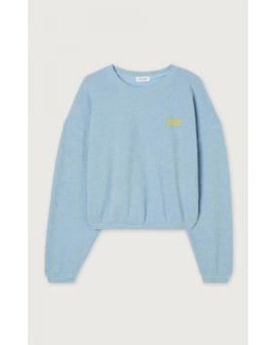 American Vintage Overdyed Frozen Doven Sweatshirt - Blu