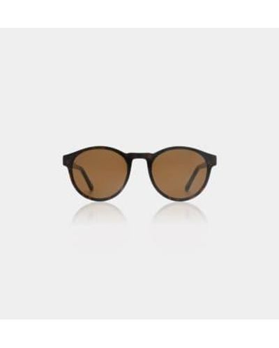 A.Kjærbede Lunettes soleil marvin dans demi tortoise - Marron