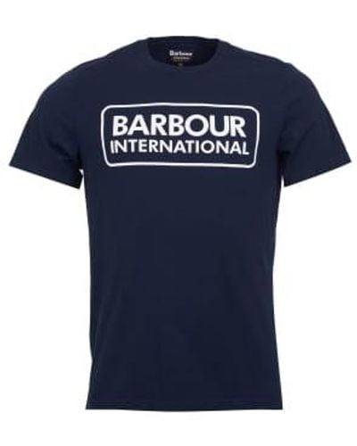 Barbour International Essential Large Logo T-shirt - Blue