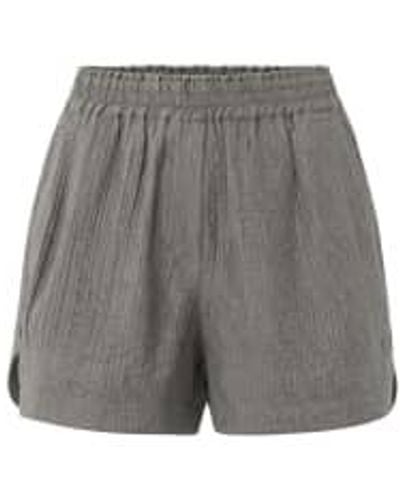 Yaya Falcon gewebte shorts mit elastischem bund - Grau