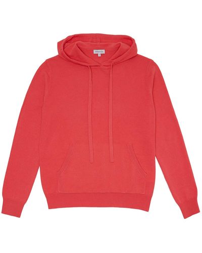 Somerville Cashmere Hoodie Coral - Red