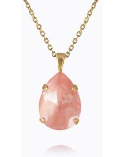 Caroline Svedbom Mini Drop Necklace Flamingo Ignite One Size - Pink