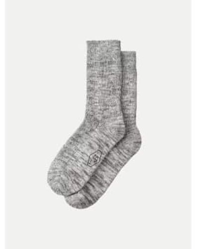 Nudie Jeans Chunky Rebirth Socks Melange Os - Grey