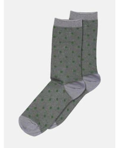 mpDenmark Donna Ankle Socks Myrtle - Grigio