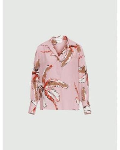 Marella Domez Palm Print Shirt Col: Palms, Size: 14 - Pink