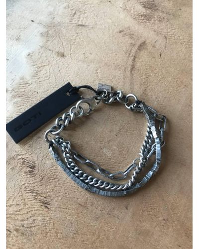 Goti 925 Oxidised Silver Bracelet Br2062 - Metallic