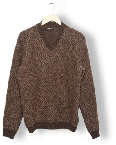 Frank Leder Bronze Weave Wool Shirt Brown | Lyst