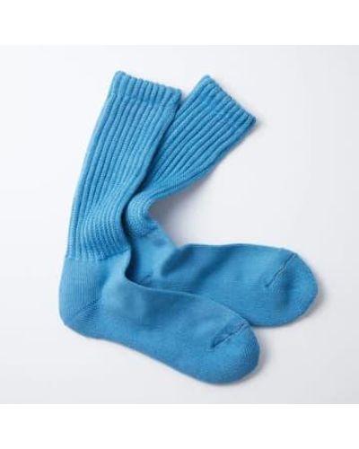 RoToTo Loose Pile Socks Mid S - Blue