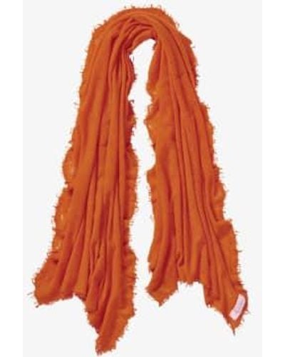 PUR SCHOEN Hand Felted Cashmere Soft Scarf + Gift Wool - Orange