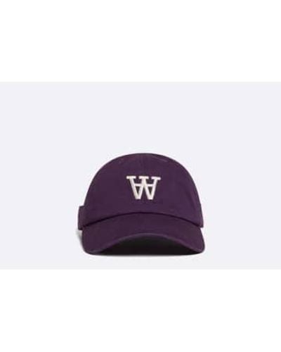 WOOD WOOD Eli Badge Cap - Purple