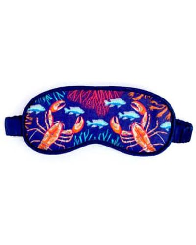 House of Disaster Coral Lobster Eye Mask Cotton - Blue