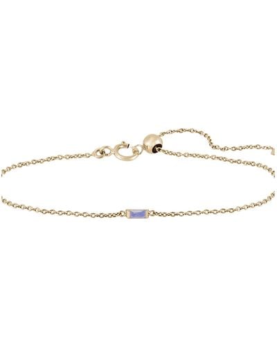 Metier Baguette Opal Gemstone Adjustable Bracelet 9ct Gold / - White