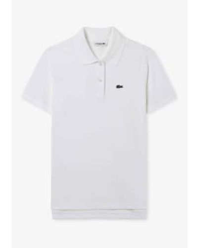 Lacoste Womens Classic Pique Polo Shirt In - Bianco