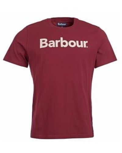 Barbour Logo T-shirt Ruby - Rojo