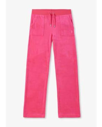 Juicy Couture Pantalones de salón clásicos con bolsillos en rosa glo del ray |