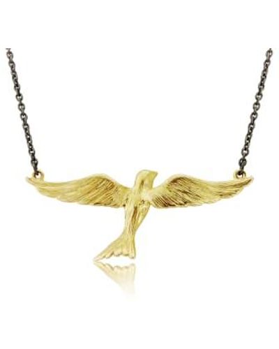 CollardManson Plated Flying Bird Necklace - Giallo