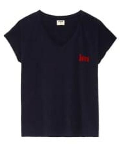 Five Jeans V Neck Love T Shirt Navy Xs - Blue