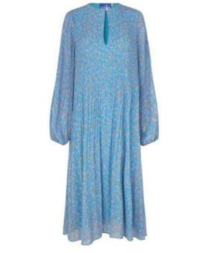 Crās Floral Melinda Dress Uk 10 - Blue