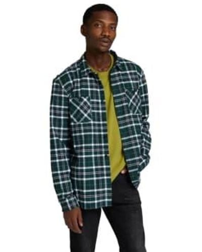 Edwin Labor Shirt-flannel Pine Grove/ - Green