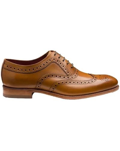 Loake Fearnley Brogue Shoes Tan - Marrone