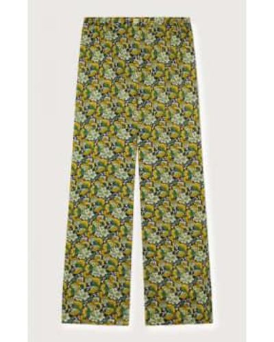American Vintage Gintown Pant With Marceau Print L - Green