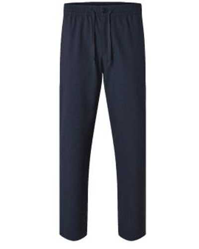SELECTED Straight 196 Robert String Trousers S - Blue