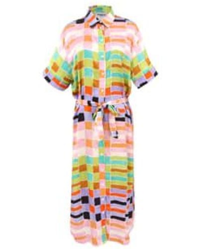 FRNCH Paige Printed Midi Dress Hotpalette - Multicolore