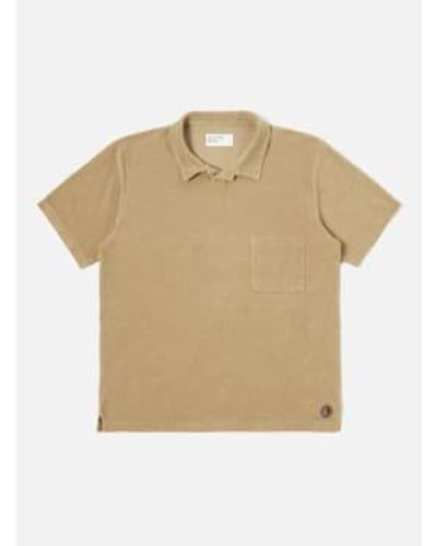 Universal Works 30727 Vacation Polo In Light Weight Terry Summer Oak - Neutro