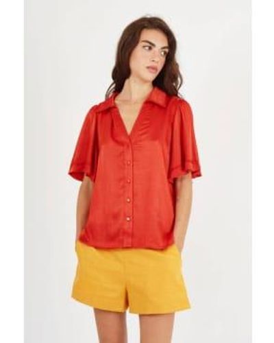 Traffic People | Bacall Shorts Mustard S - Red