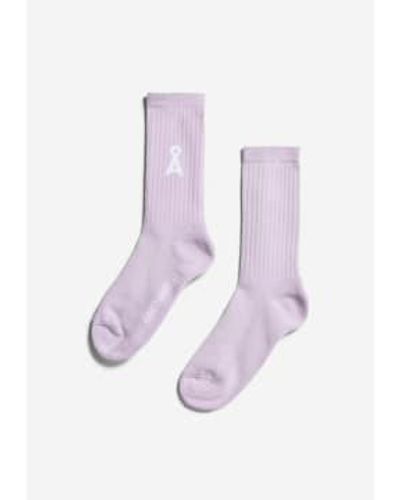 ARMEDANGELS Saamus Organic Cotton Socks Or Lavender Light - Viola