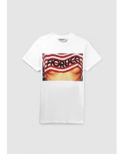 Fiorucci T-shirt torse femme en blanc