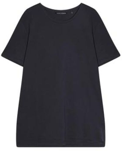 Cashmere Fashion Trusted Handwork Cotton Shirt Washington Round Neck Short Sleeve M / - Black