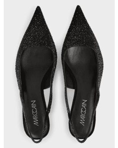 Marc Cain Slingback Pumps With Crystals Wb Sd06 L22 Col 900 - Nero