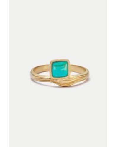 Daisy London Turquoise Wave Ring / S - White