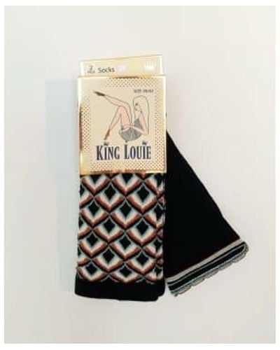 King Louie Pack 2 chaussettes sucette noire