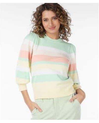 EsQualo Sweater Streifen Pistache - Grün