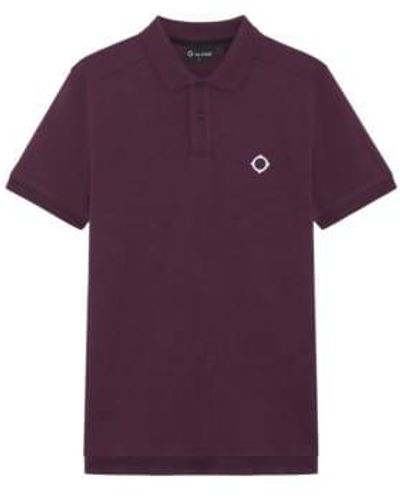 Ma Strum Ss Pique Polo Shirt Blackberry S - Purple