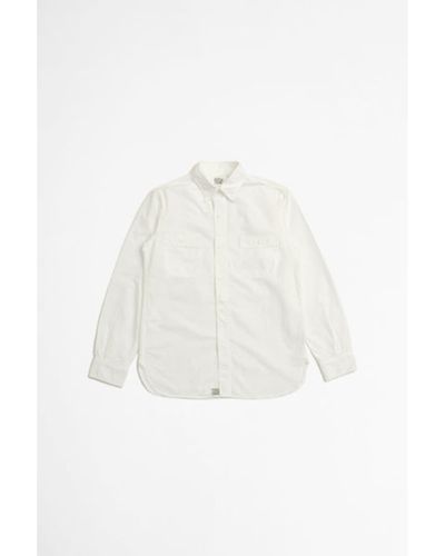 Orslow Chambray Work Shirt White - Bianco