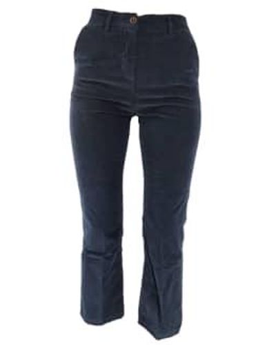 White Sand Navy Blue Ava Woman Trousers 42