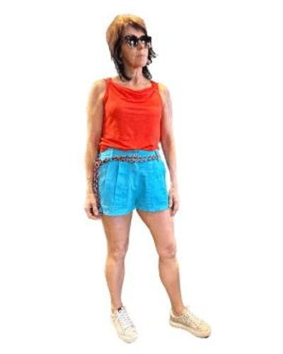 Haris Cotton Zante blau maßgeschneiderte shorts - Mehrfarbig