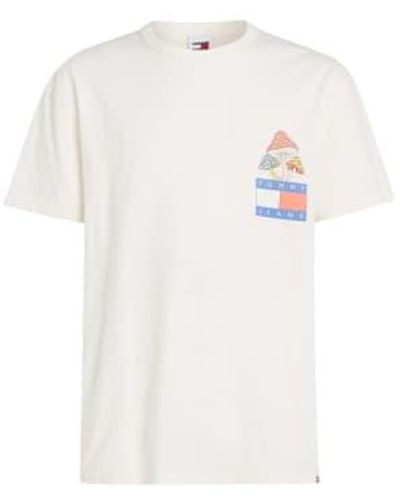 Tommy Hilfiger Tommy Jeans Novelty Graphic 2 T Shirt Ancient - Bianco