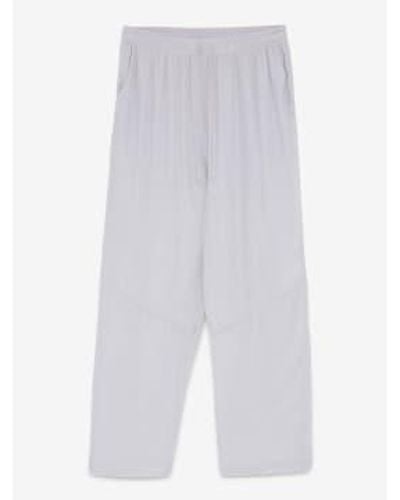 Ottod'Ame Silk Blend Trousers Oyster Uk 8 - White