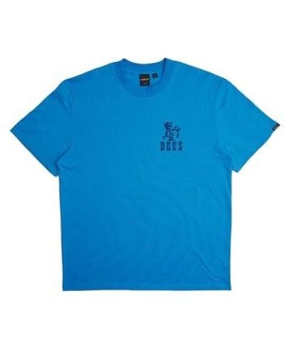 Deus Ex Machina Old Town Short Sleeved T Shirt French - Blu