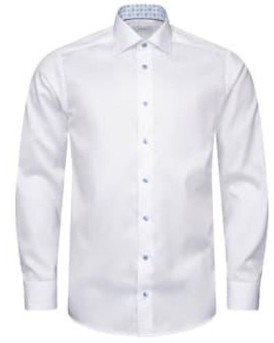 Eton Shirt twill contemporary fit signature - Bleu