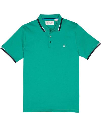 Original Penguin Shade Glade Rib Inter Polo Shirt - Green