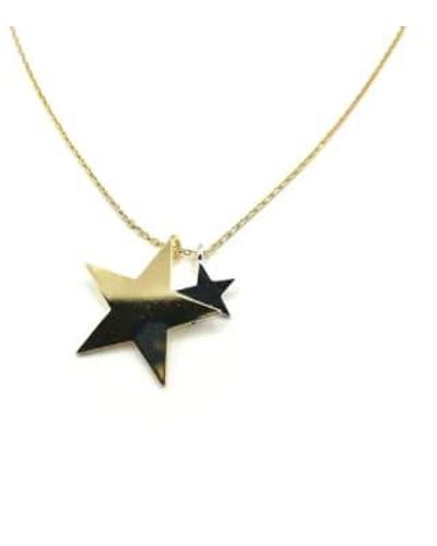 SIXTON LONDON Star Duo Necklace One Size / Coloured - Metallic