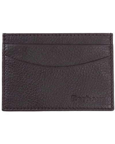 Barbour Amble Leather Card Holder Dark Brown 1 - Marrone
